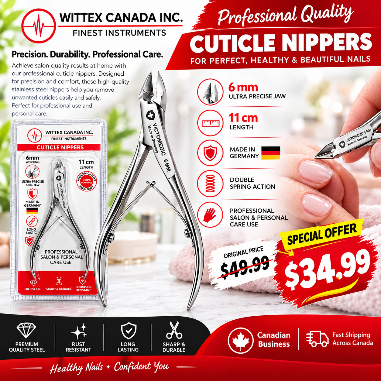 Cuticle Nipper 6mm 11cm - Image 2